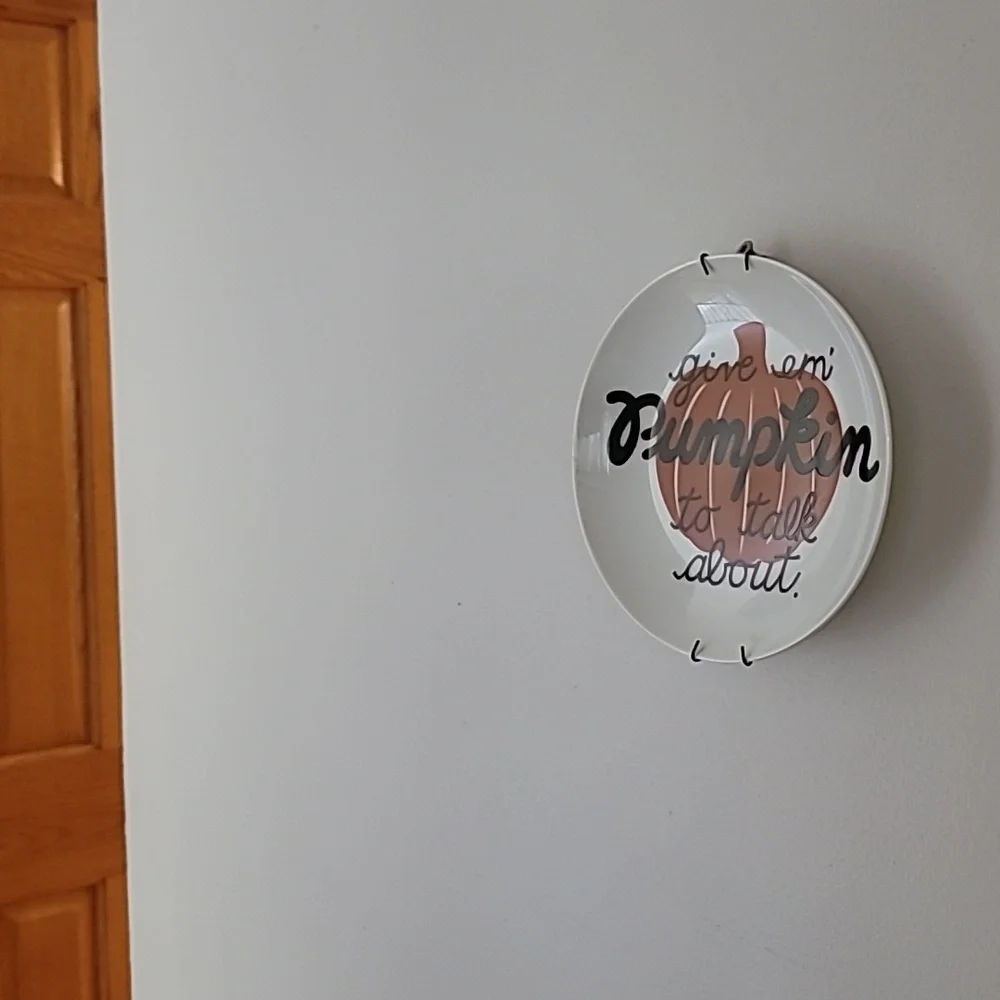 Crate & Barrel Decorative Pumpkin Plate